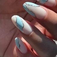 Design hand painted/one nail at Nail Boss Studio